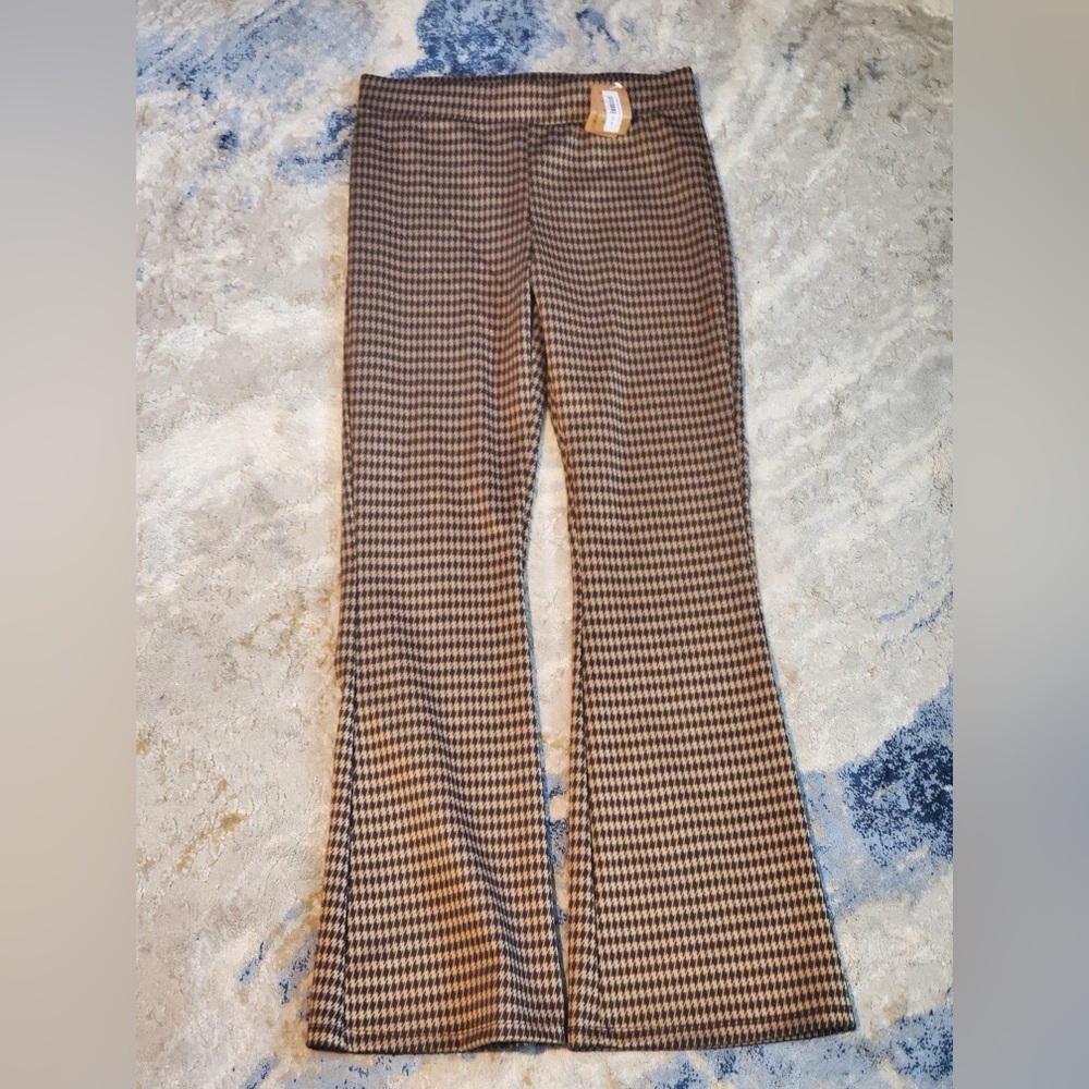 Ambiance Brown Houndstooth Trousers